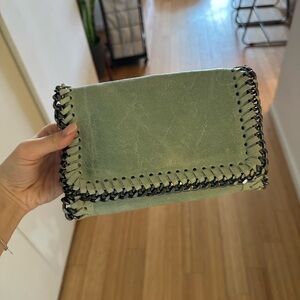 Stylish Green Chain-Trimmed Women's Bag